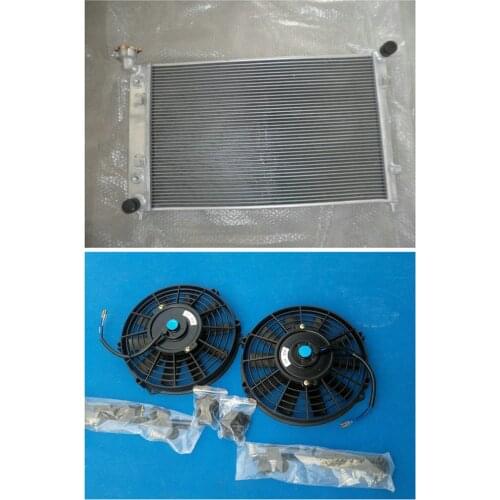 Aluminum Radiator+2*FAN For Holden Commodore VY V6 6cyl MT 2002-2004 2002 2003 2004