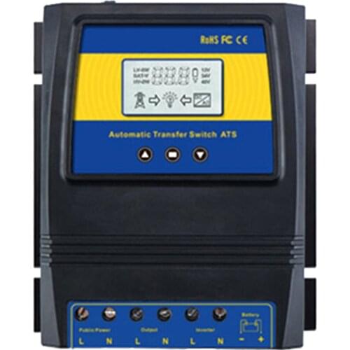 Automatic ATS Dual Power Transfer Switch Solar Charge Controller for Solar Wind System DC 12V 24V 48V AC 110V 220V On/Off Grid