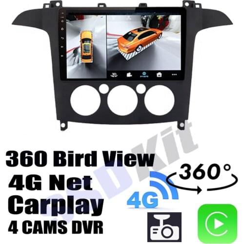 Car Audio Navigation GPS Carplay DVR 360 Birdview Around 4G Android System For Ford S-Max SMax 2006~2014