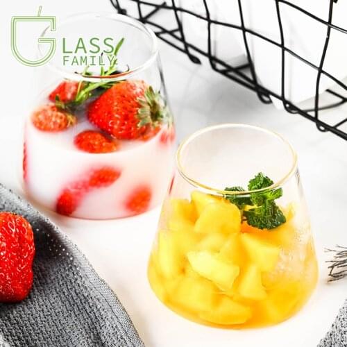 GF Juice Drinking Glasses High Borosilicate Glass Cup Milk Coffee Mugs Ice Tea Cups Perfect for Cold Beverages Wine Glasses