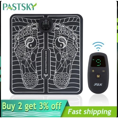 Electrical EMS Foot Massage Mat Muscle Stimulation Legs Boost Blood Circulation Relax Relieve Pain Ache Foldable Pad Health Care