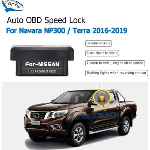 Forten Kingdom Car Auto OBD Plug And Play Speed Lock & Unlock Device 4 Door For Navara NP300 / Terra 2016-2019