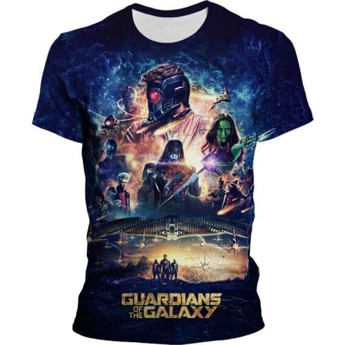 2021 Summer T Shirt For Men Marvel 3D Print Guardians of the Galaxy Women T-shirts Harajuku Cool Short Sleeve Children Clothes