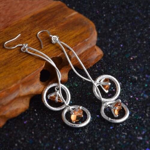 Hot Selling Jewelry Sterling Silver 925 Earrings Crystal Zircon Earrings For Women Weddings