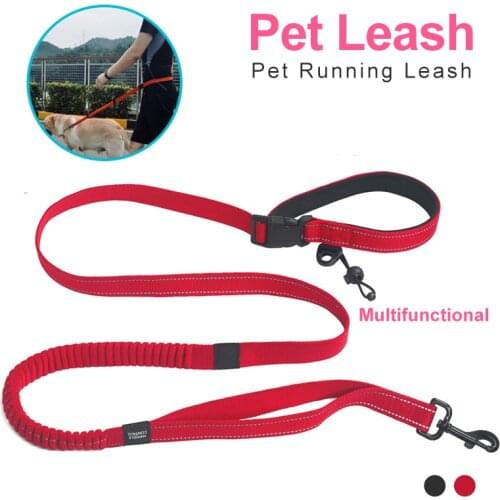 Hands Free Dog Run Leash Adjustable Waist Belt for Jogging Hiking Walking Dog Lead Leash Bungee Harness for Running For Big Dogs