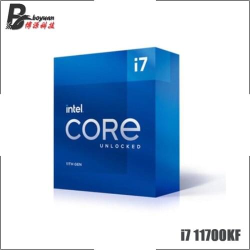Intel Core i7-11700KF i7 11700KF 3.6 GHz Eight-Core Sixteen-Thread CPU Processor 125W LGA 1200 Need H410 B560 Z590 Motherboard