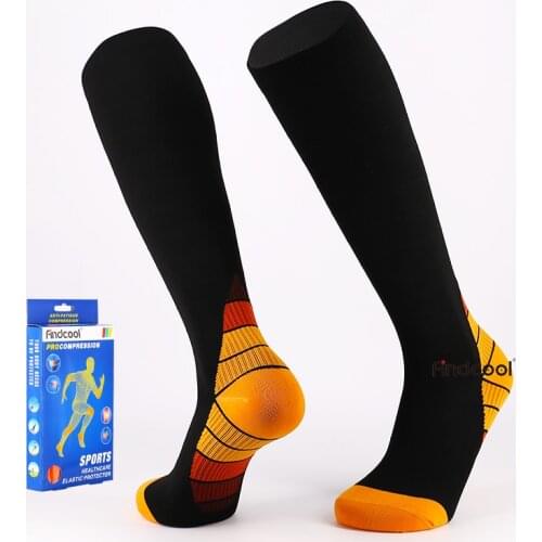 YISHENG Compression Volleyball Scoks Women Outdoor Fshion Sports Athletic Socks Basketball Socks Knee-hihg Toe Socks