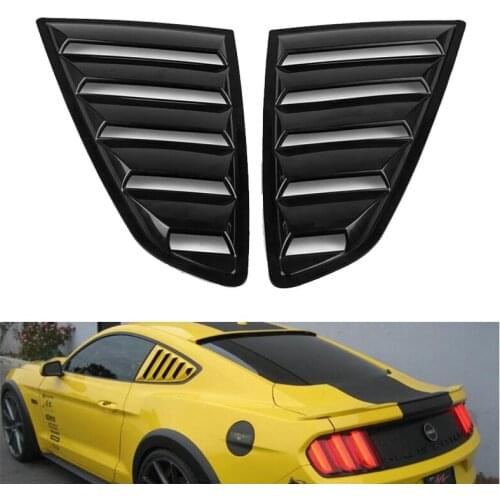 Pair 1/4 Quarter Side Window Louvers Scoop Cover Vent for Ford Mustang 2015 2016 2017 2018 2019 2020