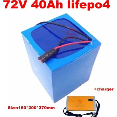 Lithium 72v 40ah lifepo4 battery BMS 24S for 3000w 3500w demo Go Cart vehicle bike scooter Forklift motorcycle +5A charger