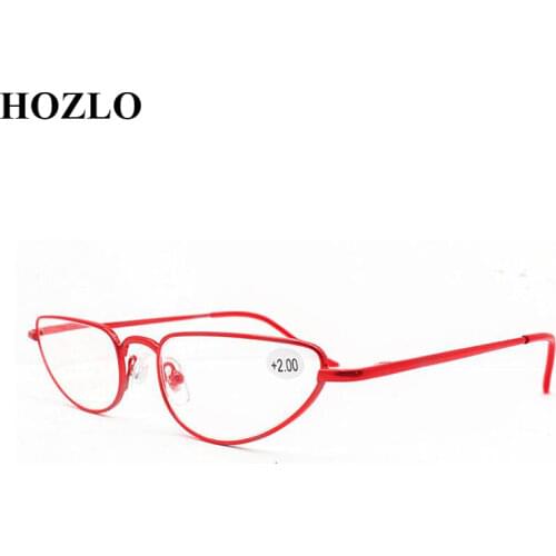 Stainless Steel Small Cat Eye Reading Glasses for Women Men Fashion Retro Presbyopia Eyeglasses Magnifier Leesbril +1.0~+3.5