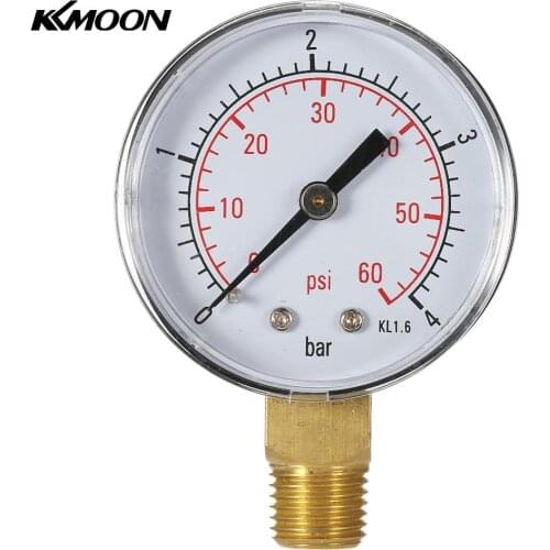50mm manometer Pool Filter Water Pressure Dial Hydraulic Pressure Gauge manometre pression 1/4" BSPT Thread 0~60psi 0~4bar