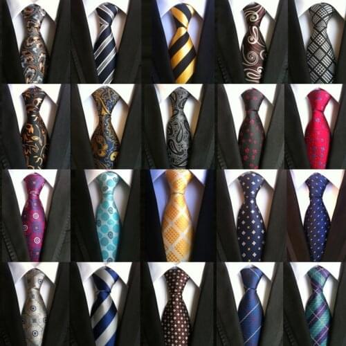 HOOYI Tie Mens Ties for Men Party Floral Neckties Plaid Business Stripe 8cm Mariage Christmas Gravata