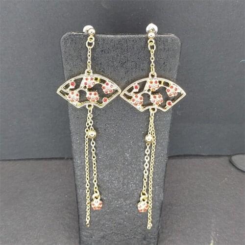 New alloy jewelry Chinese romantic Sue earrings long eardrop plum earrings female hanfu stud earrings