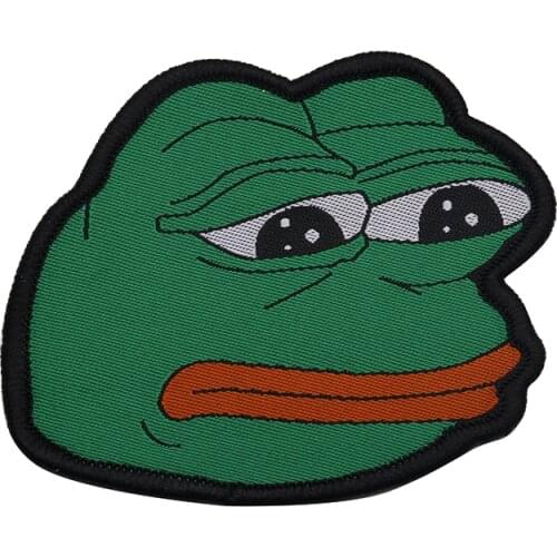 Internet Memes Sad Pepe Frog Patches Embroidery