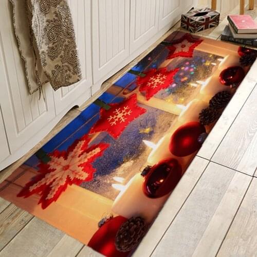 Christmas Tree Gift Fireplace Hallway Carpets Kitchen Entrance Door Mat Anti-slip Floor Rug Bathroom Area Hallway Free Shipping