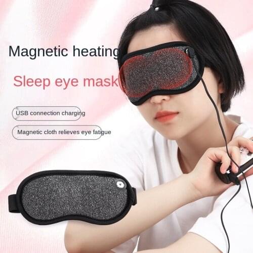 USB magnetic absorption heat sleep shading blindfold travel portable electric heating the fever that shield an eye patch