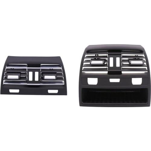 SKTOO Car air outlet vent frame For BMW F01 730 740 750i 760 F02 Rear air conditioning vent grille 6422 9118 249