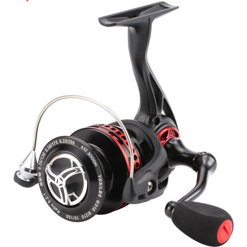 Seaknight 2000-4000 Series Spinning 6.2:1 Black Red Full Metal Body WaterProof Design Anti-Corrosion Real 11 BB Fishing Reel