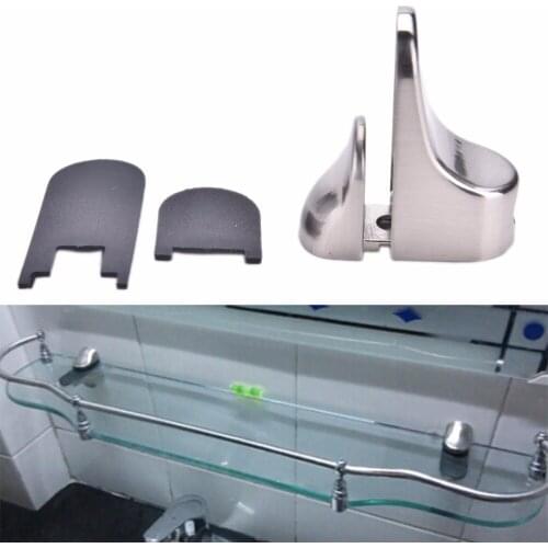 Glass Shelf Metal Adjustable Bracket Brace Mount Glass Plate Carrier Holder Support Clamp Polished Chrome