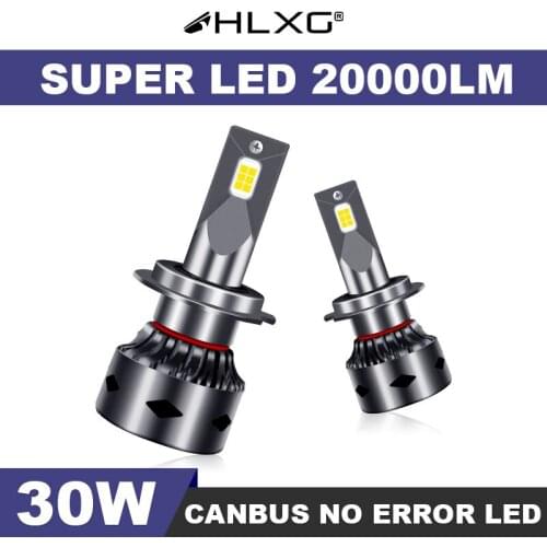 HLXG 6000K h11 led fog light canbus H1 H8 H9 mini led h4 bulb moto Car lamp HB4 LED HB3 9005 9006 Headlight 12V h7 led 20000LM