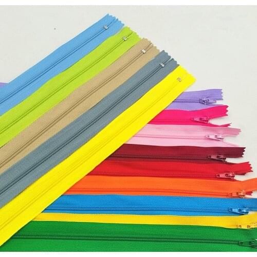 10pcs 4Inch-24 inch (10cm-60cm) Nylon Coil Zippers for Tailor Sewing Crafts Nylon Zippers Bulk 20 Colors