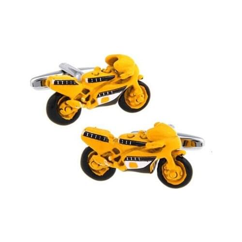 Yellow Motor Cufflink Cuff Link 4 Pairs Wholesale Free Shipping