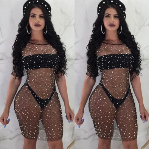 Women Mesh Beach Bathing Suit Cardigan Bikini Swimwear Cover Up Tops Beach Dress