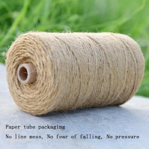 2/3/4/5/6 MM 100 M Linen Cords Natural Dry Jute Twine Rope Packing String Thread DIY Home Decor Party Gifts Decoration Wrapping