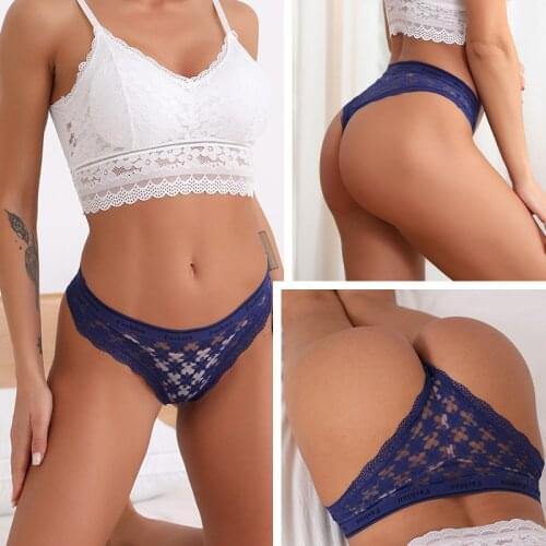 1pcs Sexy Panties For Woman Intimates Lace Mesh Briefs Underwear For Women Female Sexy Lace Panties Underpants Ladies BANNIROU