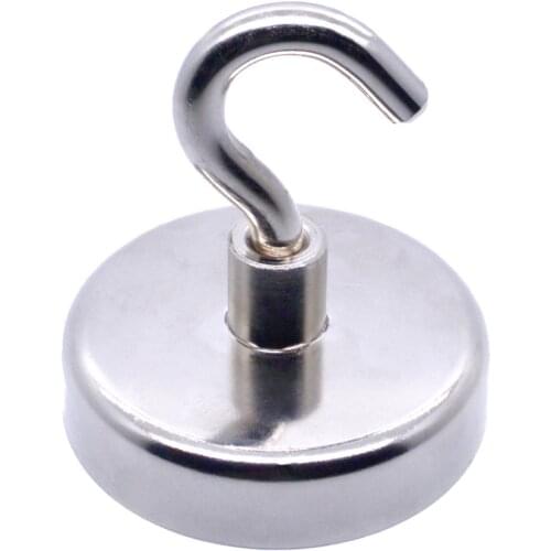 1pc Super Strong Neodymium Pot Fishing Salvage Magnets Round Powerful Magnetic Hook Sea Searcher Storage Box Holder D16-D48
