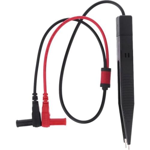SMD SMT Chip Test Clip Lead Probe Capacitor Resistance Multimeter Meter Tweezer