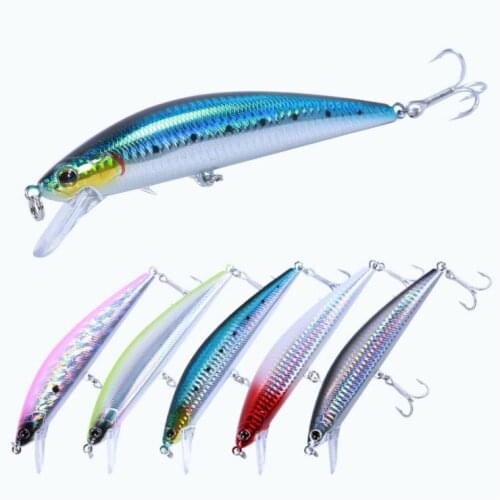 13cm/40g Sink Minnow Sea bass mackerel big size hard fishing lure 3X strong fishing hook