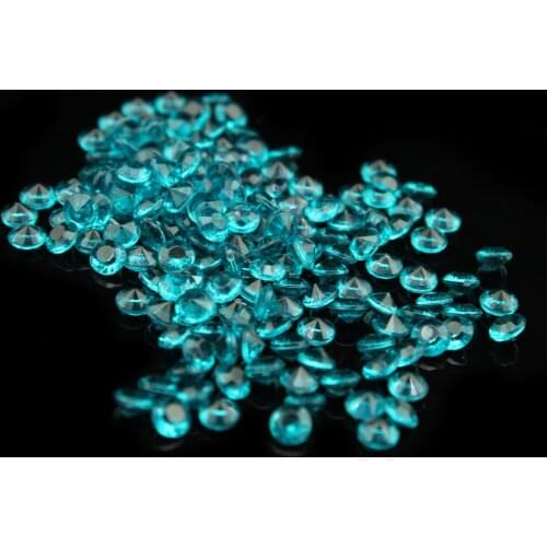2000 pieces 4.2mm 1/3 Carat Crystal teal blue Diamond Confetti Table Scatter Wedding Favor Favour Party Decoration