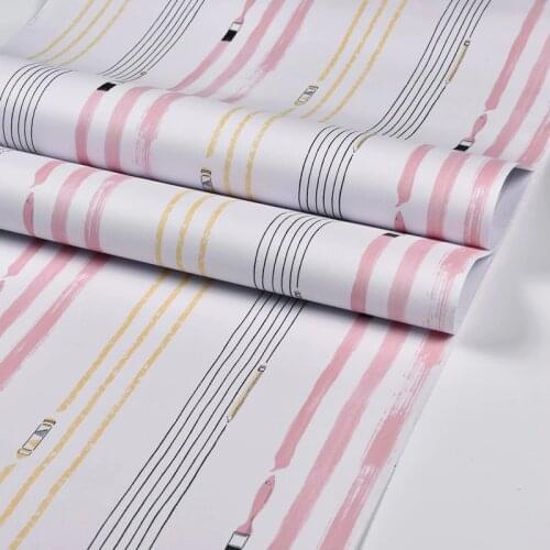 5Color Wallpaper Striped for Kids Childrens Room Bedroom Lovely Home Wall Decorative Sticker Paper Self Adhesive Vinyl Film DIY
