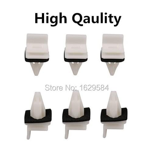 50 Pcs Rocker Panel Moulding Clip Trim Nylon Clips 91513-SM4-000 For Accord Civic-CR-V Fits Into 12mm Hole