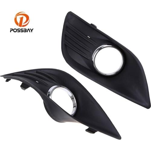 POSSBAY Car Left/Right Front Bumper Fog Light Lamp Cover Grille Grill for Ford Focus MK2(DA3) 3D/5D 2008/2009/2010 Pre-facelift