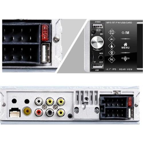 4168AI 4.1inch Car MP5 Player Hands-free Voice Control USB Quick Charging Player for Vehicles 18.8cm x 5.8cm x 6.5cm