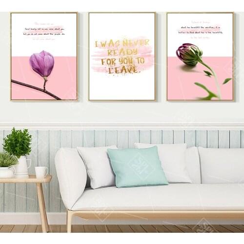 No Framed Pastoral Flower Canvas Art Painting Nordic Minimalist Posters and Prints Wall Picture For Living Room Home Decoration