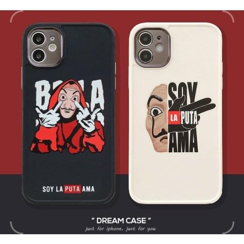 Luxury soft soy la Case For iPhone 11 12 Pro Max mini 7 8 6 6S Plus XR X XS MAX se silicon TV series Relief phone Cover fundas