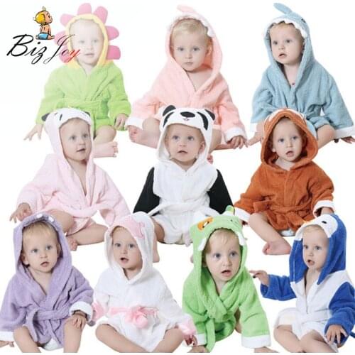 Baby Robe bath towel Cape animal Cute summer children infant bathrobe with cap cotton towel clothes Kids robe cartoon Play Mats