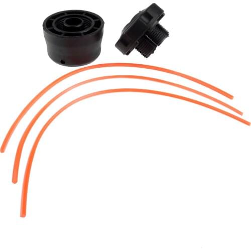 Dophee Universal ABS Plastic Line Bump Cutting Trimmer Head with 3 Mowing Ropes Set For Lawn Brush Cutter Strimmers Replacement