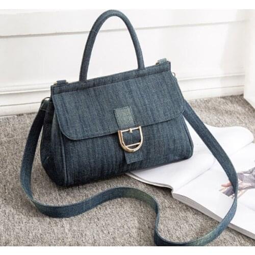 Denim Women handbag 2020 New High Quality Jeans Crossbody Bag Vintage female big Tote Travel Shoulder Bag Large Bolsa blue