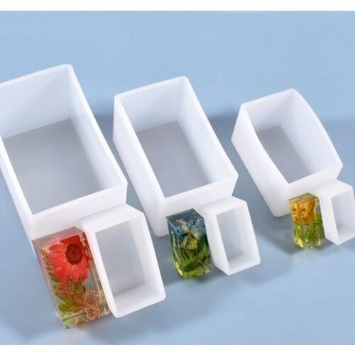 Silica Gel Mold Three-dimensional Rectangular Table Designer DIY Handmade Resin Dry Flower Filling Ornament Glue Candle Mould
