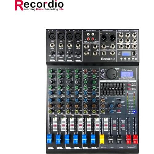 GAX-EF8 8 Channel Digital Sound mixing Console Professional Karaoke Audio Mixer Audio DJ 48V Phantom Power