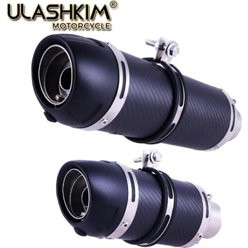 Homologacion E-Mark Universal Motorcycle Real Carbon Fiber Slip On Exhaust Muffler Pipe Escape DB Killer for Most Motorcycle