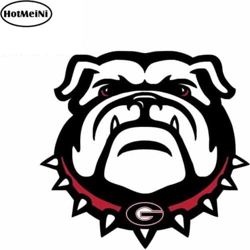 HotMeiNi 13cm x 12.3cm For University Of Georgia Bulldogs Car Bumper Window Stickers Vinyl Car Wrap Graffiti Stickers