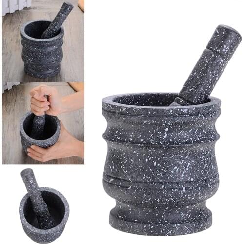 Mortar Pestle Spice Crusher Kitchen Mills Tool Resin Bowl Tough Foods Pepper Ginger Herbs Garlic Grinder Spices Tool