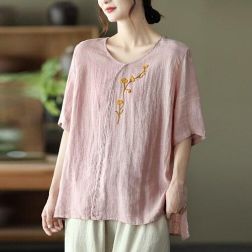 Женские короткие футболки Johnature China At AliExpress