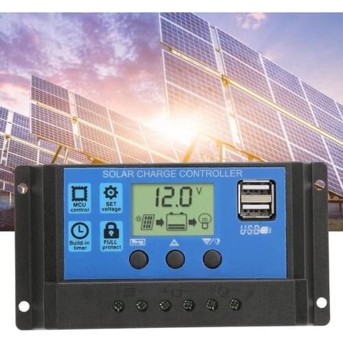 Solar Panel Controller with USB Port Solar Charge Charging Controller Suitable For Home And Commercial Solar Energy System