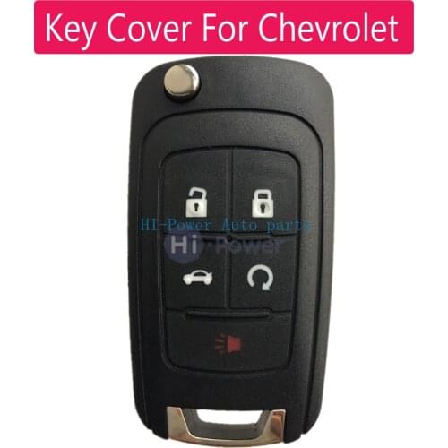 Remote Car Key Shell 5 Buttons Key Cover For Chevrolet Aveo Cruze +1 Button Flip Folding Car Key Shell HU100